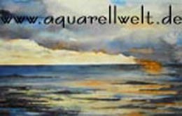 Banner der aquarellwelt sun down