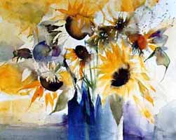 Sonnenblume Aquarell