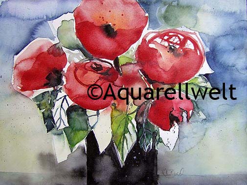 Mohnblumen Aquarell