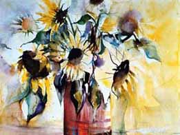 Sonnenblumen in Vase