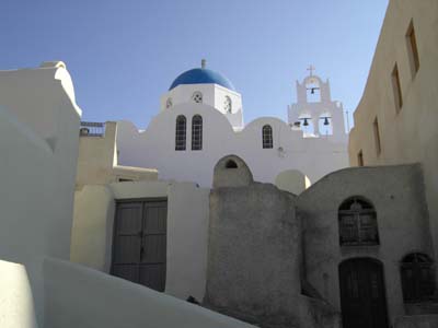 Die Insel Santorini. Thira, Ägäis GR