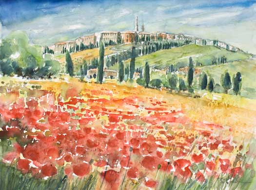 Pienza Mohnfeld