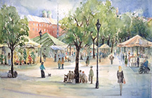 Aquarelle Viktualienmarkt München